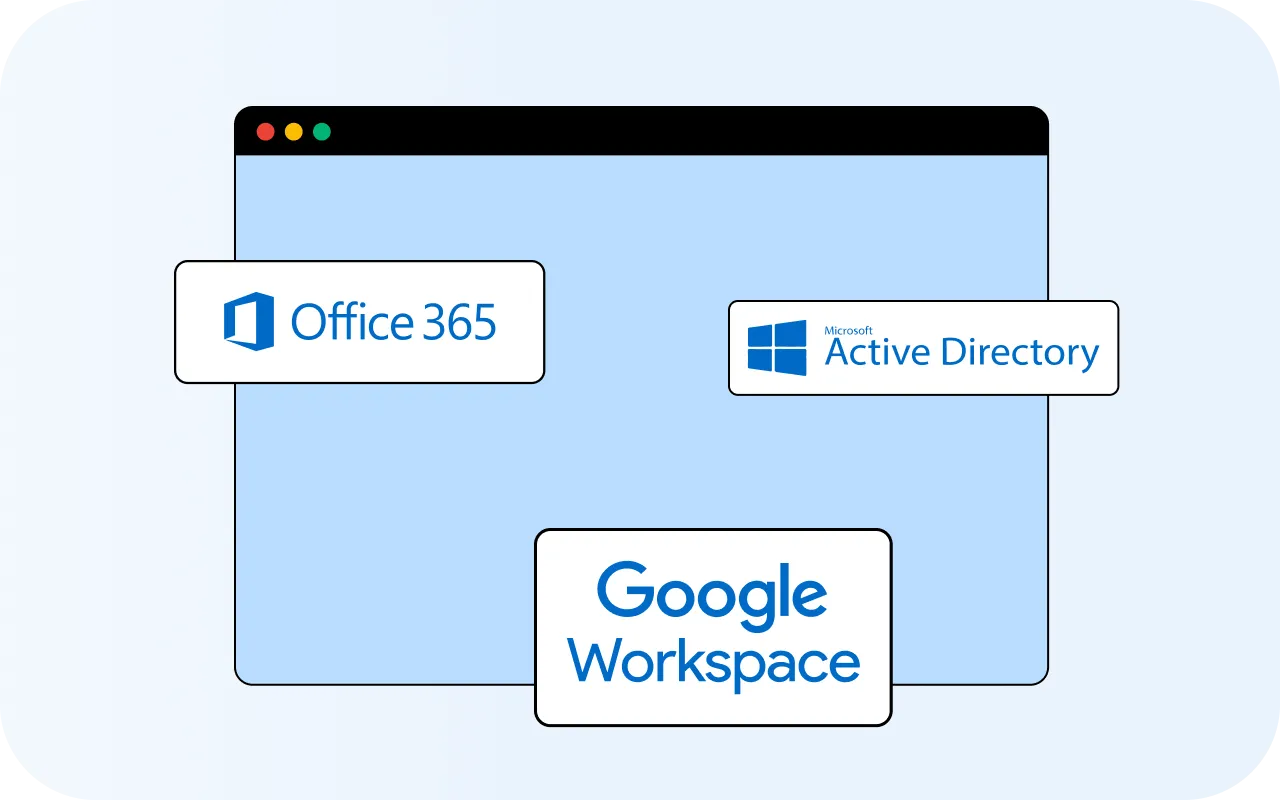 Ilustração com as logos dos sitemas com integração nativa