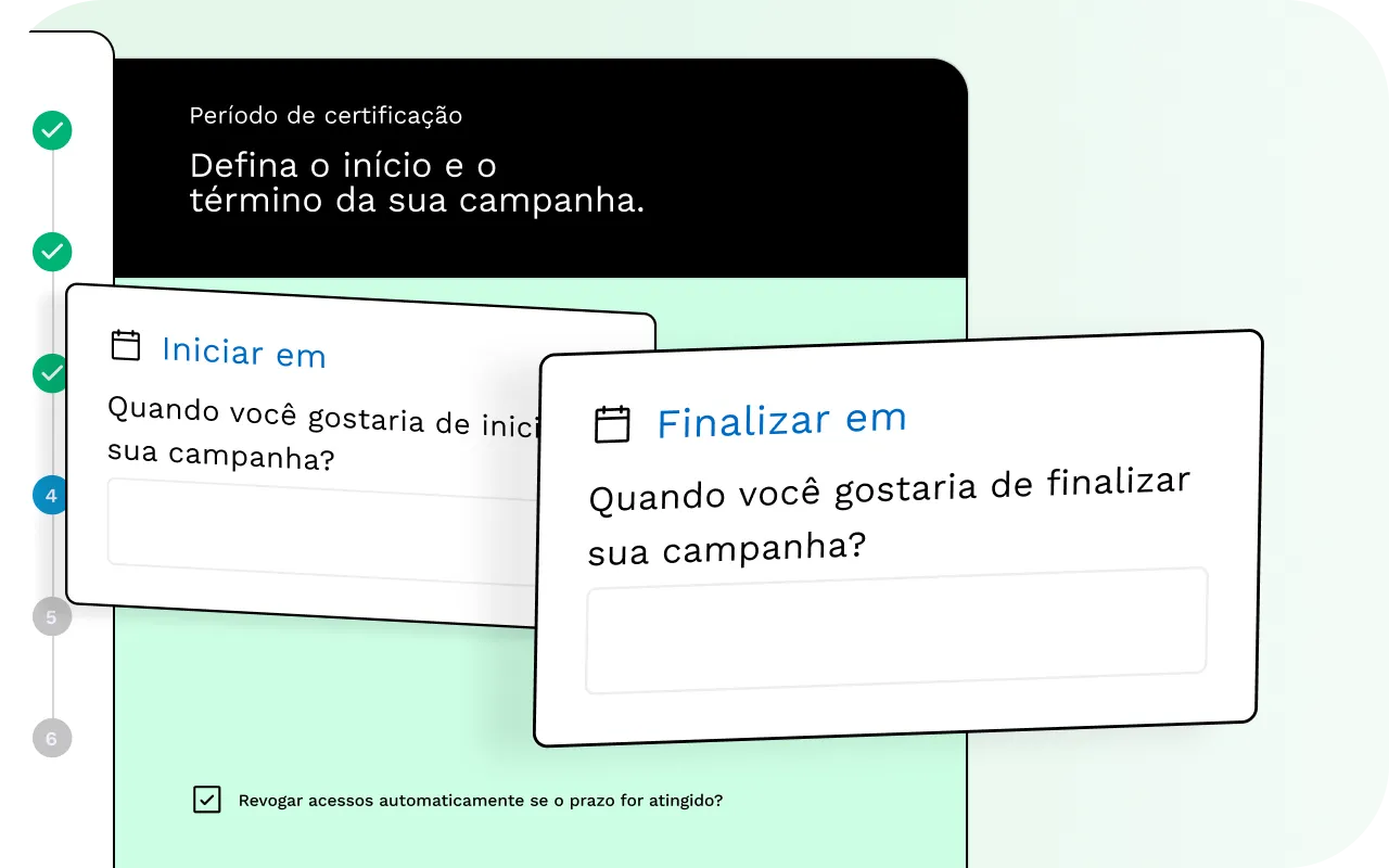 Ilustração da tela de Conformidade e gestão de riscos